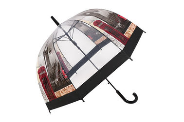 Mencetak POE Hapus Dome Berbentuk Payung Compact Bubble Payung Dengan Black Trim