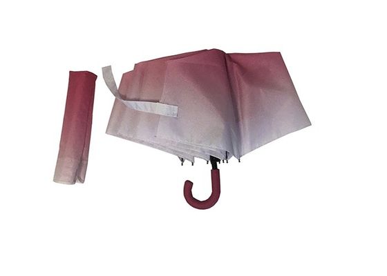 3 Lipat Manual Open J Handle Umbrella Dengan Heat Transfer Printing