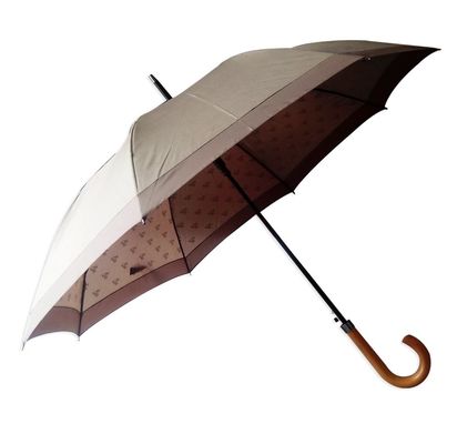 Kayu J Handle Pongee Fabric Compact Golf Umbrella