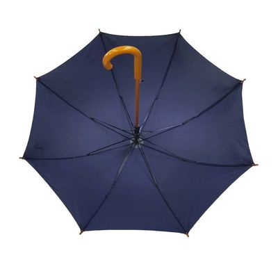 Gagang Kayu Semi Otomatis Payung tahan angin yang kuat dan lurus