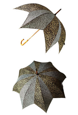 Kayu J Handle Leopard Print Warna Ubah Payung Untuk Wanita