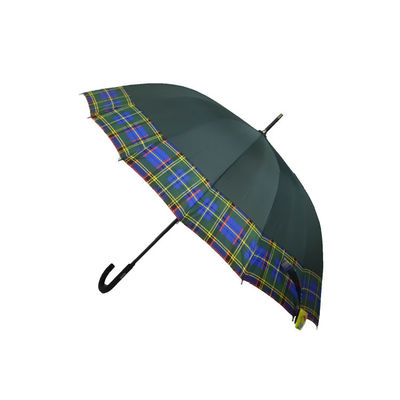 Manual Open 16K Mens Windproof Golf Umbrellas Untuk Iklan Luar Ruang