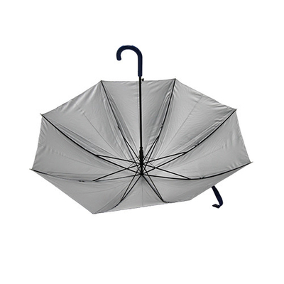 Payung Kain Pongee Lapisan UV Warna Kustom Dengan J Handle