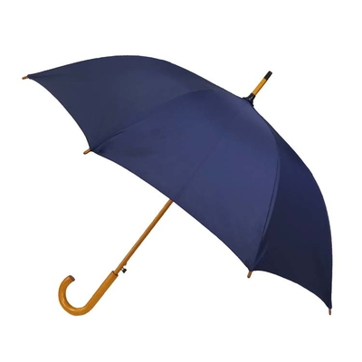 Payung Pegangan Kayu Pongee Bisnis Lurus Dengan Pencetakan Logo