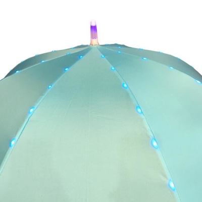 Diameter 80CM Pongee Manual Buka Payung Lampu LED Untuk Anak-Anak