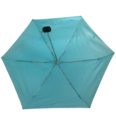 5 Lipat Manual Buka pongee Payung Saku Kecil dengan rusuk fiberglass