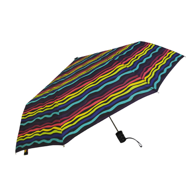 21in Rainbow Windproof 3 Lipat Payung Untuk Perjalanan
