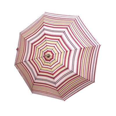 23 Inch Pongee Fabric Digital Printing Stripe Umbrella Untuk Wanita
