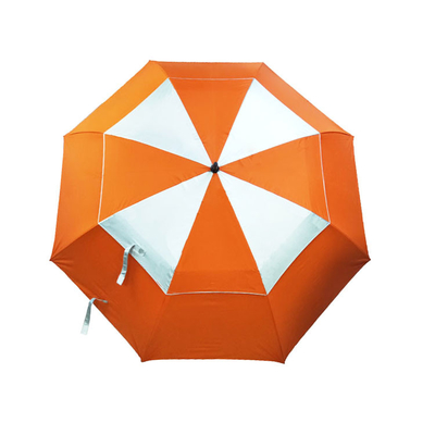 Ventilasi Payung Golf Lapisan Ganda Kuat Dengan Cetakan Logo