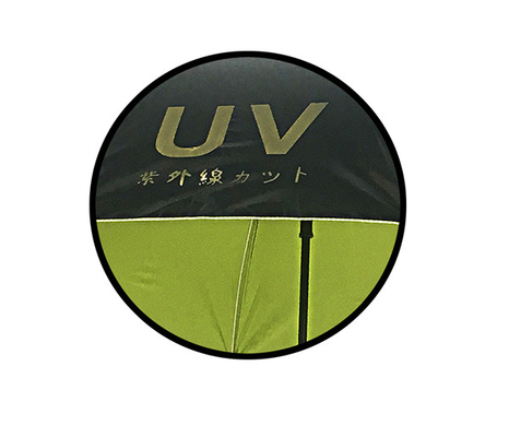 Hitam UV Proof Pongee Otomatis Buka Stick Payung Diameter 105cm