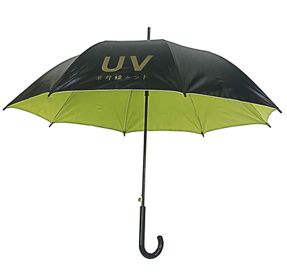 Hitam UV Proof Pongee Otomatis Buka Stick Payung Diameter 105cm