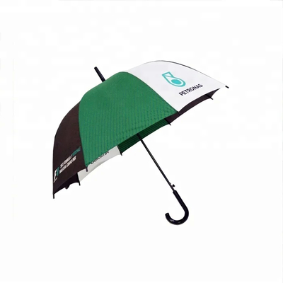 Auto Open Windproof Polyester 8-Ribbed Golf Payung dengan Pegangan Ergonomis