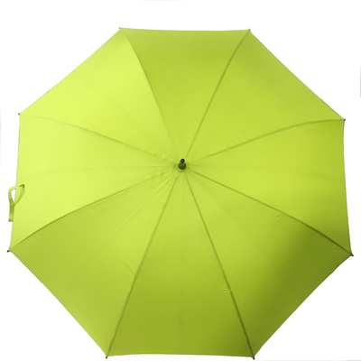 Windproof Black Compact Golf Parasol / Compact Golf Raincoat dengan pegangan lurus