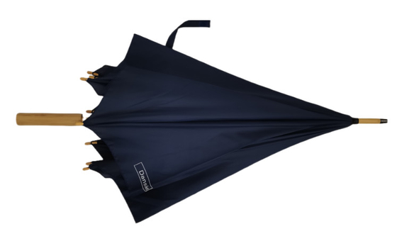 Perlindungan Lingkungan Super Ringan Kayu Payung Fiberglass Ribs Otomatis Buka 23 Inci 8 Panel