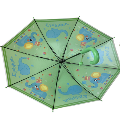 OEM Dome Catoon Kids Payung Dengan Metal Shaft Dan Fiberglass Ribs