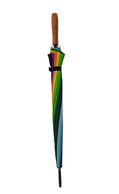 30 Inch Chromatic mens Golf Payung Metal Shaft Kayu ditangani dengan Pencetakan Transfer Panas