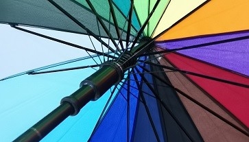 30 Inch Chromatic mens Golf Payung Metal Shaft Kayu ditangani dengan Pencetakan Transfer Panas