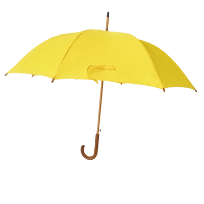 Kualitas tinggi 23 Inch Windproof Auto Buka Stick Payung Dengan Saktung Kayu Dan Serat Kaca