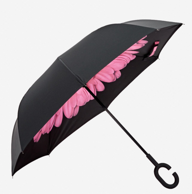 Metal Ribs Reversible Inverted Umbrella Dengan Genggam Karet