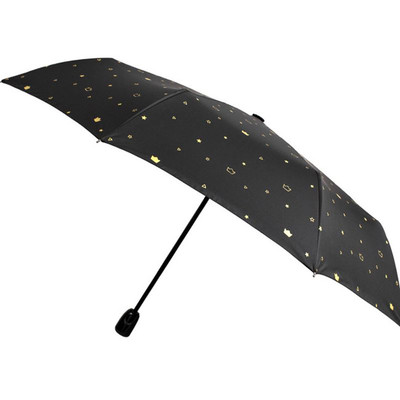 Metal Shaft Automatic Folding Travel Umbrella Dengan Frame Serat Kaca