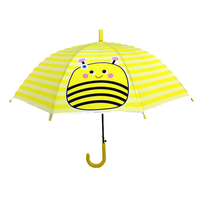 Cute Bee Compact Payung Untuk Anak-anak Chome Plated Frame Strawberry Handle Logo Disesuaikan