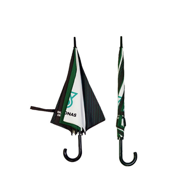 27 inci x8k Hitam Matt Fiberglass Frame Golf Payung Iklan Payung Warna jahitan Logo Disesuaikan