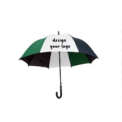 27 inci x8k Hitam Matt Fiberglass Frame Golf Payung Iklan Payung Warna jahitan Logo Disesuaikan