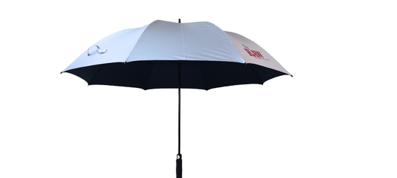 190T Pongee Kain Golf payung dengan Silver Coating, Metal Ribs dan Fiberglass Frame