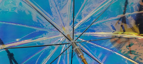 Fashionable Ladies Transparent Umbrella with Auto Open Mechanism and Dazzling Colors - Large 103cm Canopy