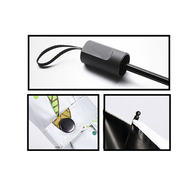 8 Ribs Compact Folding Umbrella dengan Auto Open Close dan Self Fabric Bag untuk Perlindungan Hujan Ringan