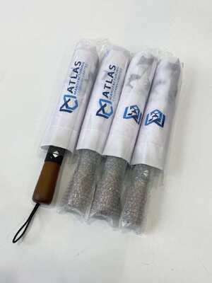 Kayu Genggam Payung 23 Inci Ringan 3 Lipat Payung