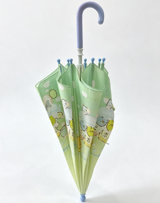 Aman Tip Bulat Waterproof Anak payung dengan 8 tulang rusuk untuk anak-anak perlindungan hujan