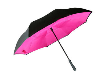 190T Orang Dewasa Pongee Membalikkan Payung Terbalik Berwarna-warni Untuk Cuaca Bersinar Hujan