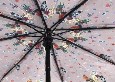 Payung Perjalanan Lipat Kanopi Ganda, Auto Buka Tutup Payung Pencetakan Di Dalam Penuh