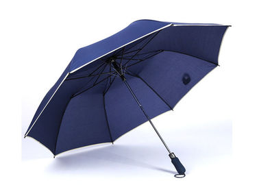 2 Lipat Payung Golf Logo Kustom, Payung Golf Untuk Hujan Dengan Penutup Pipa Relektif