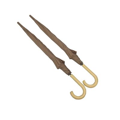 Jual Hot U Ribs Metal Shaft Classic Umbrella Wooden Handle