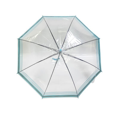 Auto Open J Handle 23 &quot;POE Transparent Rain Umbrella