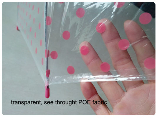 J Handle Pink Dot POE Payung Hujan Transparan Untuk Anak