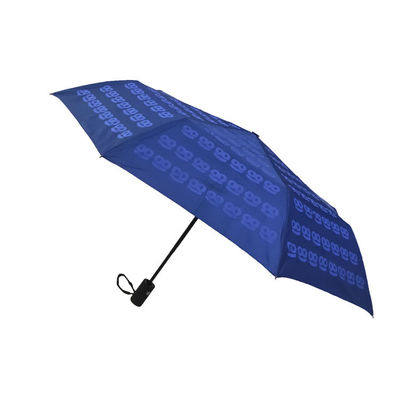 Mini Windproof 21 Inch Polyester 190T 3 Folding Umbrella Untuk Perjalanan