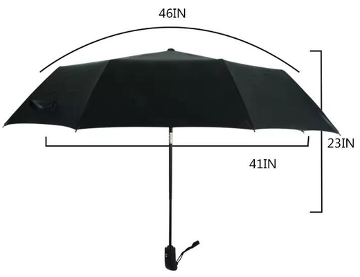 BV 3 Lipat Pencetakan Warna Penuh Di Dalam Pongee Automatic Compact Umbrella
