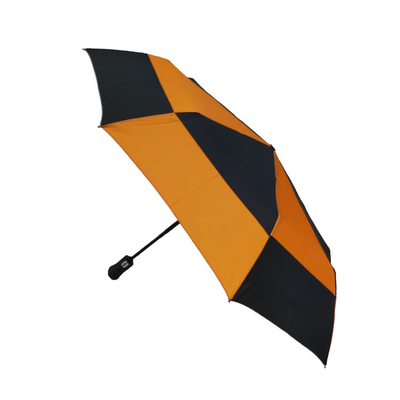 Dicetak Perlindungan UV Tahan Angin Pongee Double Canopy Umbrella
