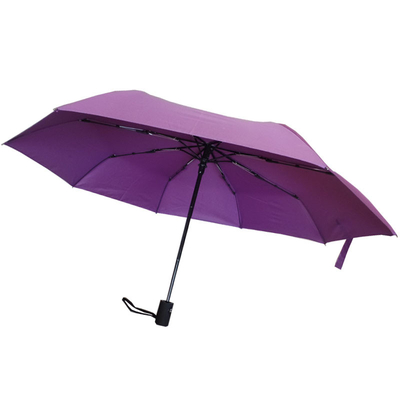Kain Pongee Tahan Angin Lipat Mini Payung Dengan Bingkai Fiberglass