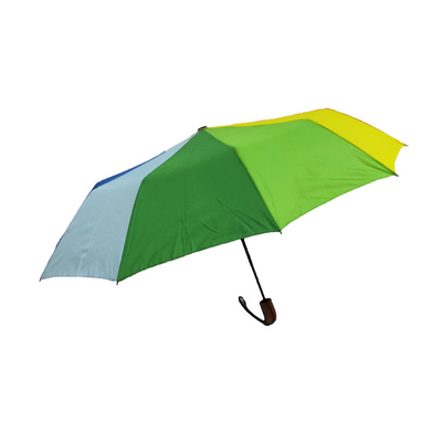BSCI Rainbow Color Polyester 190T Payung Lipat Wanita Kompak Untuk Perjalanan