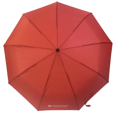 9 Fiberglass Ribs Tiga Lipat Pongee Fabric Compact Rain Umbrella