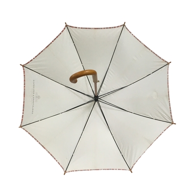 Payung Pongee Promosi Poros Kayu Terbuka Otomatis