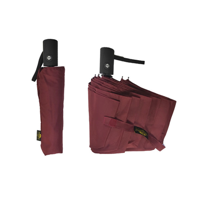 Fiberglass Rib Tahan Angin 190T Polyester Lipat Travel Umbrella