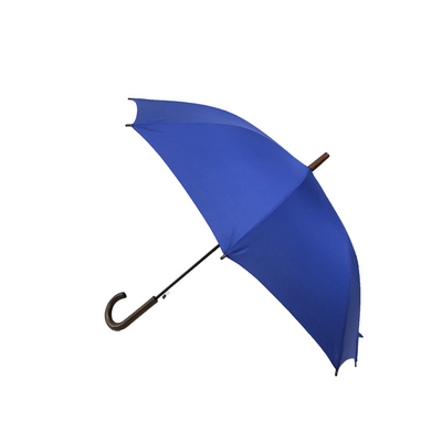 Payung Hadiah Promosi Warna Solid Tahan Angin SGS Dengan Gagang Kayu