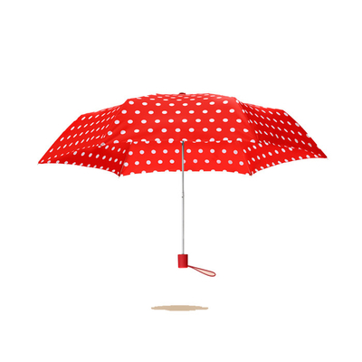 Polka Dot Printing 21inchx8K Pongee 190T Sun Protection Payung Untuk wanita