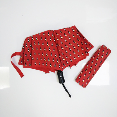 Logo Kustom Pongee 190T Outdoor Automatic Folding Umbrella 21inch