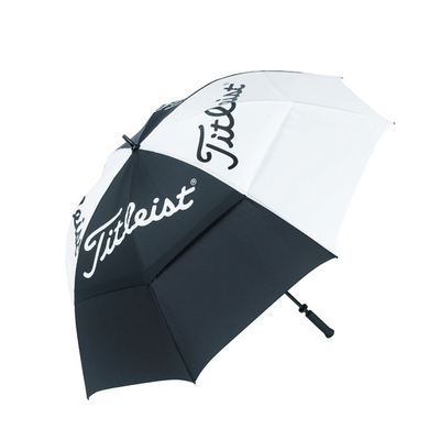 Double Layer Windproof Auto Open Lurus Golf payung dengan Logo Disesuaikan